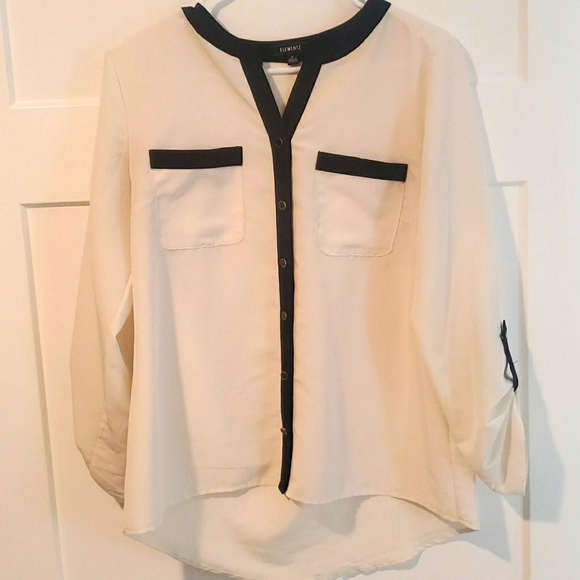 3/4 sleeve color block blouse - Picture 2 of 3